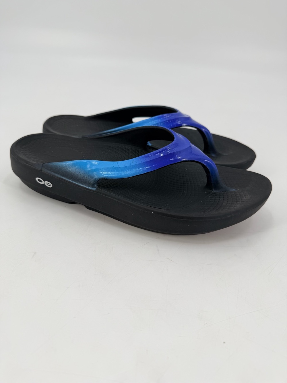 Oofos Comfort Blue Thong Sandals 39 Womens 8